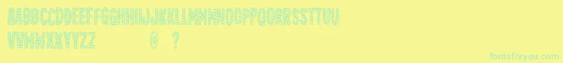 Шрифт Jealousmintdemo – зелёные шрифты на жёлтом фоне