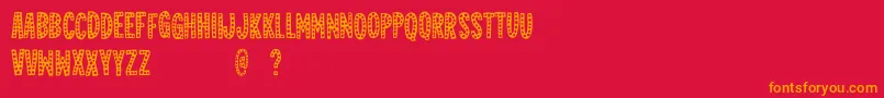 Jealousmintdemo Font – Orange Fonts on Red Background