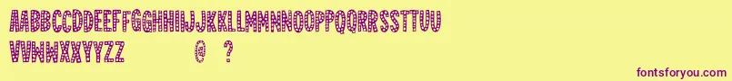 Jealousmintdemo Font – Purple Fonts on Yellow Background