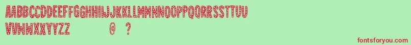 Jealousmintdemo Font – Red Fonts on Green Background