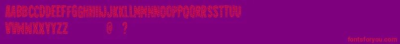 Jealousmintdemo Font – Red Fonts on Purple Background