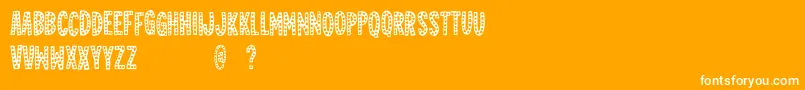 Jealousmintdemo Font – White Fonts on Orange Background