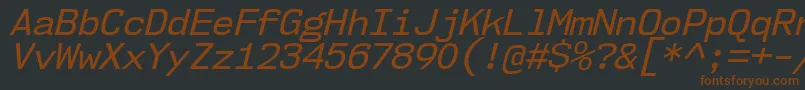 fuente Nk57MonospaceNoRgIt – Fuentes Marrones Sobre Fondo Negro