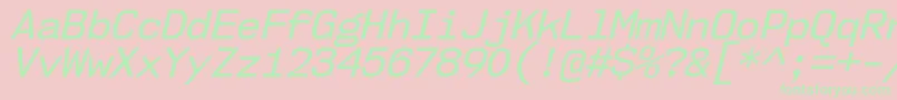 Weitere Informationen zur Nk57MonospaceNoRgIt-Schriftart Nk57MonospaceNoRgIt-Schriftart – Grüne Schriften auf rosa Hintergrund