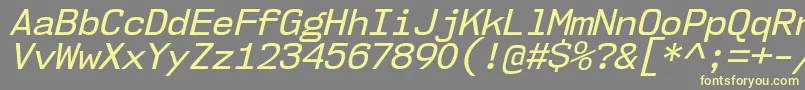 Nk57MonospaceNoRgIt Font – Yellow Fonts on Gray Background