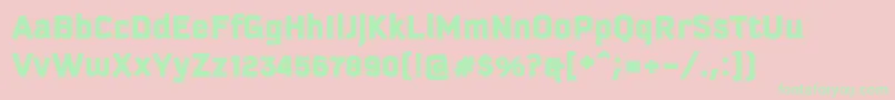 KautivaCyrillicBlack Font – Green Fonts on Pink Background