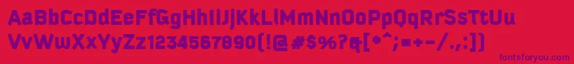 KautivaCyrillicBlack Font – Purple Fonts on Red Background