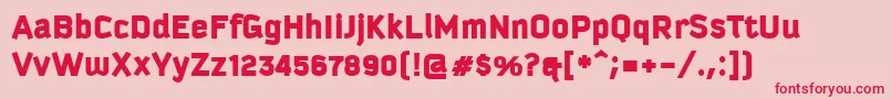 KautivaCyrillicBlack Font – Red Fonts on Pink Background