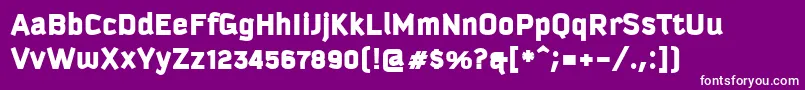 KautivaCyrillicBlack Font – White Fonts on Purple Background