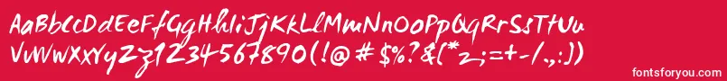 Wcmanonegrabta Font – White Fonts on Red Background