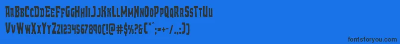 Шрифт Demonpriestcond – чёрные шрифты на синем фоне
