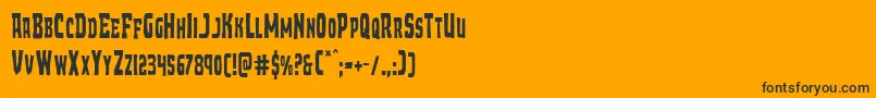 Шрифт Demonpriestcond – чёрные шрифты на оранжевом фоне