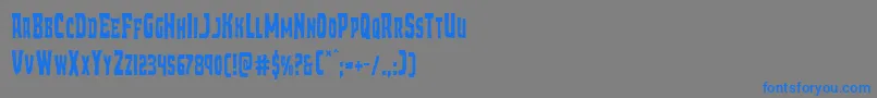 Шрифт Demonpriestcond – синие шрифты на сером фоне