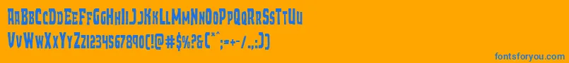 Шрифт Demonpriestcond – синие шрифты на оранжевом фоне