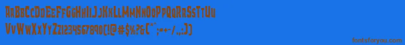 Шрифт Demonpriestcond – коричневые шрифты на синем фоне