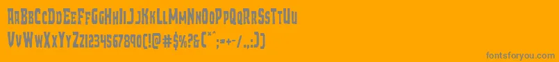Шрифт Demonpriestcond – серые шрифты на оранжевом фоне