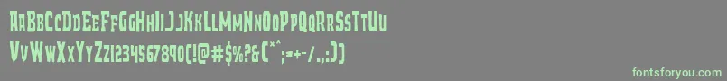 Demonpriestcond Font – Green Fonts on Gray Background