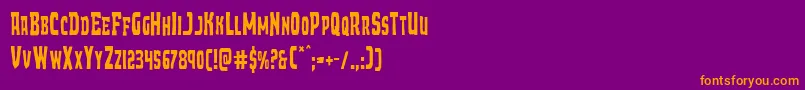 Шрифт Demonpriestcond – оранжевые шрифты на фиолетовом фоне