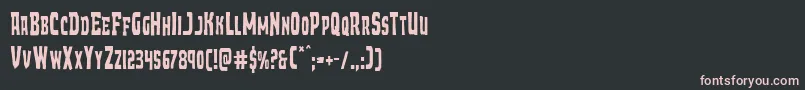 Шрифт Demonpriestcond – розовые шрифты на чёрном фоне