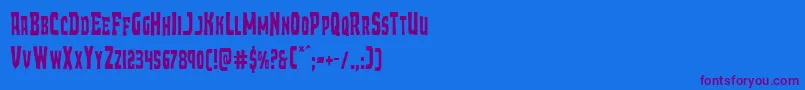 Шрифт Demonpriestcond – фиолетовые шрифты на синем фоне