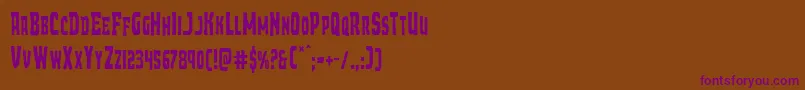 Шрифт Demonpriestcond – фиолетовые шрифты на коричневом фоне