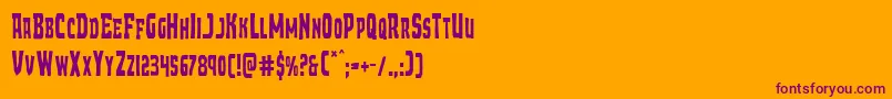 Шрифт Demonpriestcond – фиолетовые шрифты на оранжевом фоне