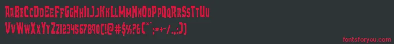 Шрифт Demonpriestcond – красные шрифты на чёрном фоне