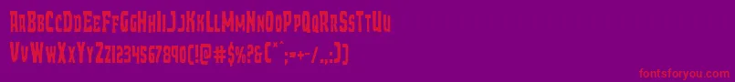 Demonpriestcond Font – Red Fonts on Purple Background