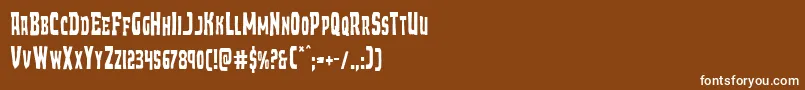 Шрифт Demonpriestcond – белые шрифты на коричневом фоне