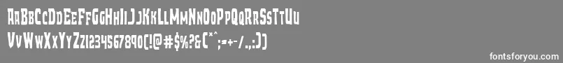 フォントDemonpriestcond – 灰色の背景に白い文字
