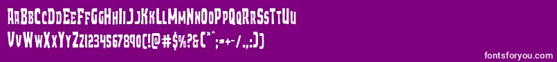 Шрифт Demonpriestcond – белые шрифты на фиолетовом фоне