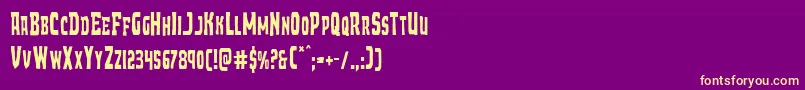 Шрифт Demonpriestcond – жёлтые шрифты на фиолетовом фоне