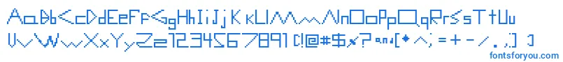 ComputerMalfunctionError-Schriftart – Blaue Schriften auf weißem Hintergrund