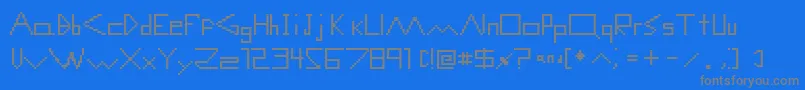 Czcionka ComputerMalfunctionError – szare czcionki na niebieskim tle