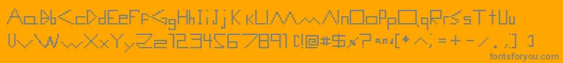 Więcej informacji o czcionce ComputerMalfunctionError Czcionka ComputerMalfunctionError – szare czcionki na pomarańczowym tle