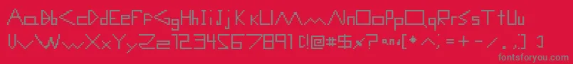Czcionka ComputerMalfunctionError – szare czcionki na czerwonym tle