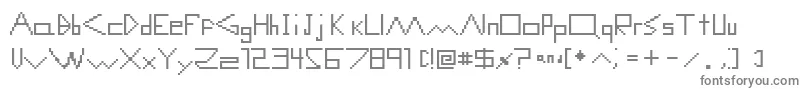 Czcionka ComputerMalfunctionError – szare czcionki