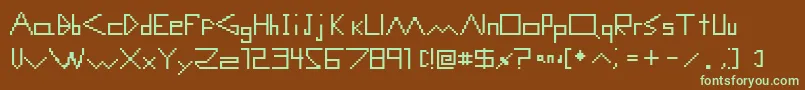 ComputerMalfunctionError Font – Green Fonts on Brown Background