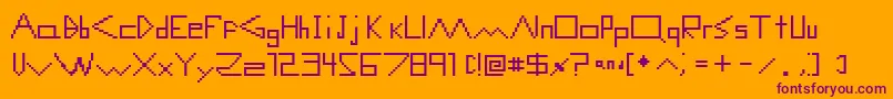 ComputerMalfunctionError-fontti – violetit fontit oranssilla taustalla