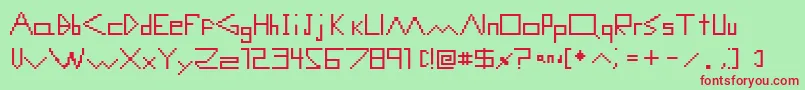 ComputerMalfunctionError Font – Red Fonts on Green Background