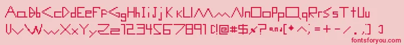 ComputerMalfunctionError Font – Red Fonts on Pink Background