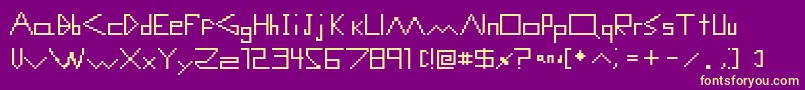 ComputerMalfunctionError Font – Yellow Fonts on Purple Background