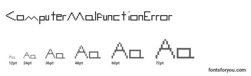 ComputerMalfunctionError Font Sizes