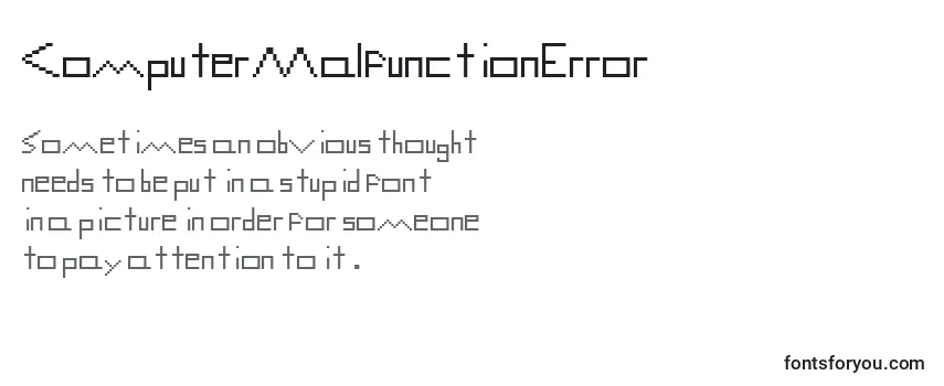 ComputerMalfunctionError Font