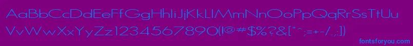 SansSerifMedium Font – Blue Fonts on Purple Background