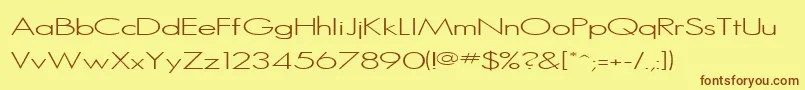 SansSerifMedium Font – Brown Fonts on Yellow Background