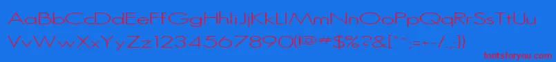 SansSerifMedium Font – Red Fonts on Blue Background