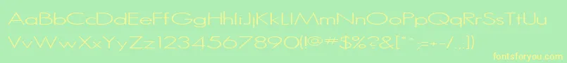 SansSerifMedium Font – Yellow Fonts on Green Background
