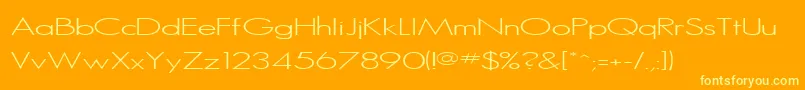 SansSerifMedium Font – Yellow Fonts on Orange Background