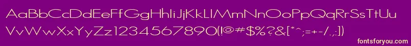 SansSerifMedium Font – Yellow Fonts on Purple Background